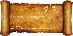 Farkas Tavaszka névjegykártya